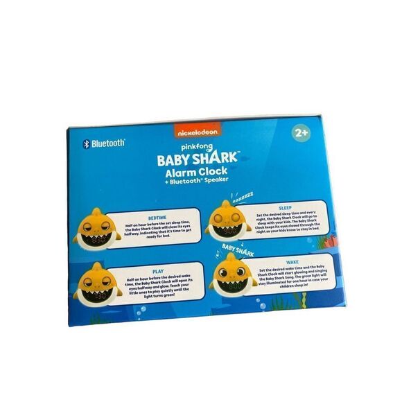 Nickelodeon, pink, frog, baby, shark alarm clock, Bluetooth speaker new - Picture 7 of 8